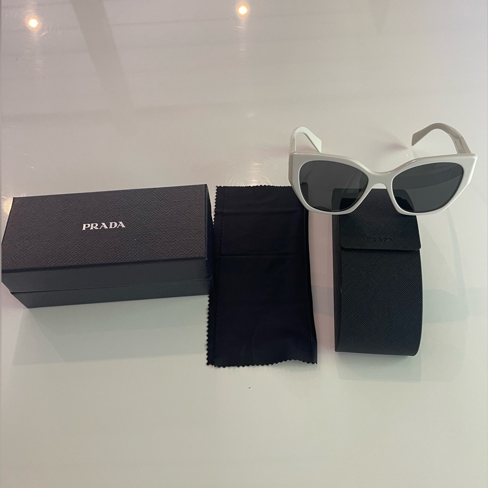 Prada PR19ZS Sunglasses in Talc White